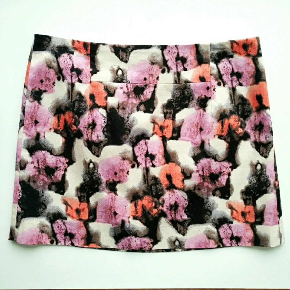 J Crew Watercolor Floral Skirt
